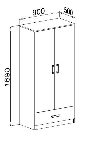 Ormar Trafiko 2 vrata + 1 fioka bela/roze