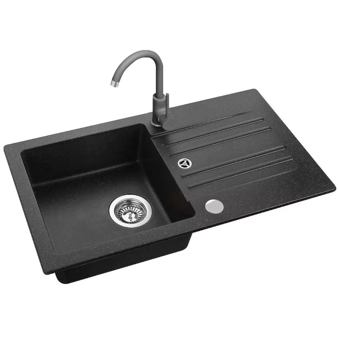 Alveus Danton 75x42 sudoper granit crni+ slavina