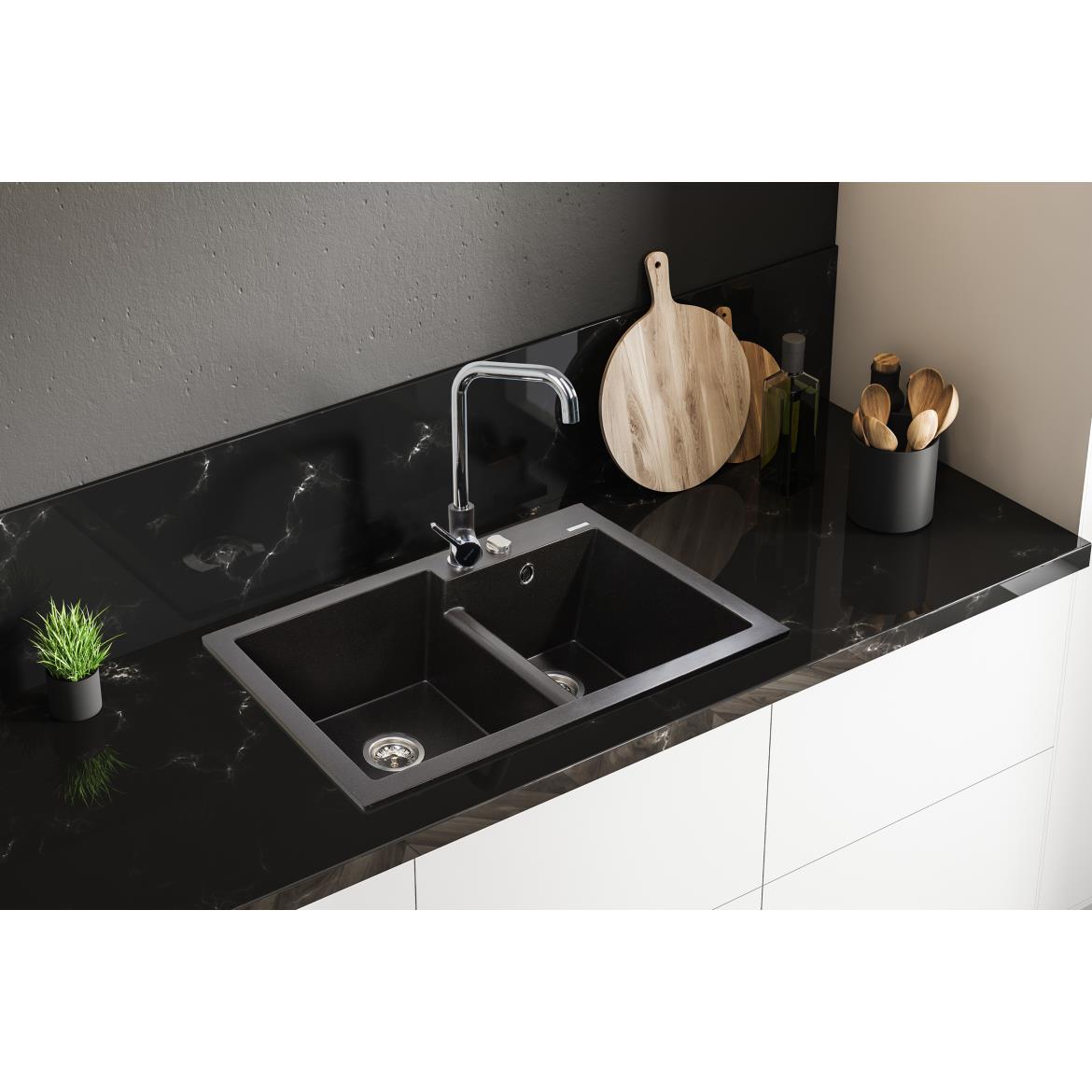 Pyramis Credo 79X51 sudoper granit crni