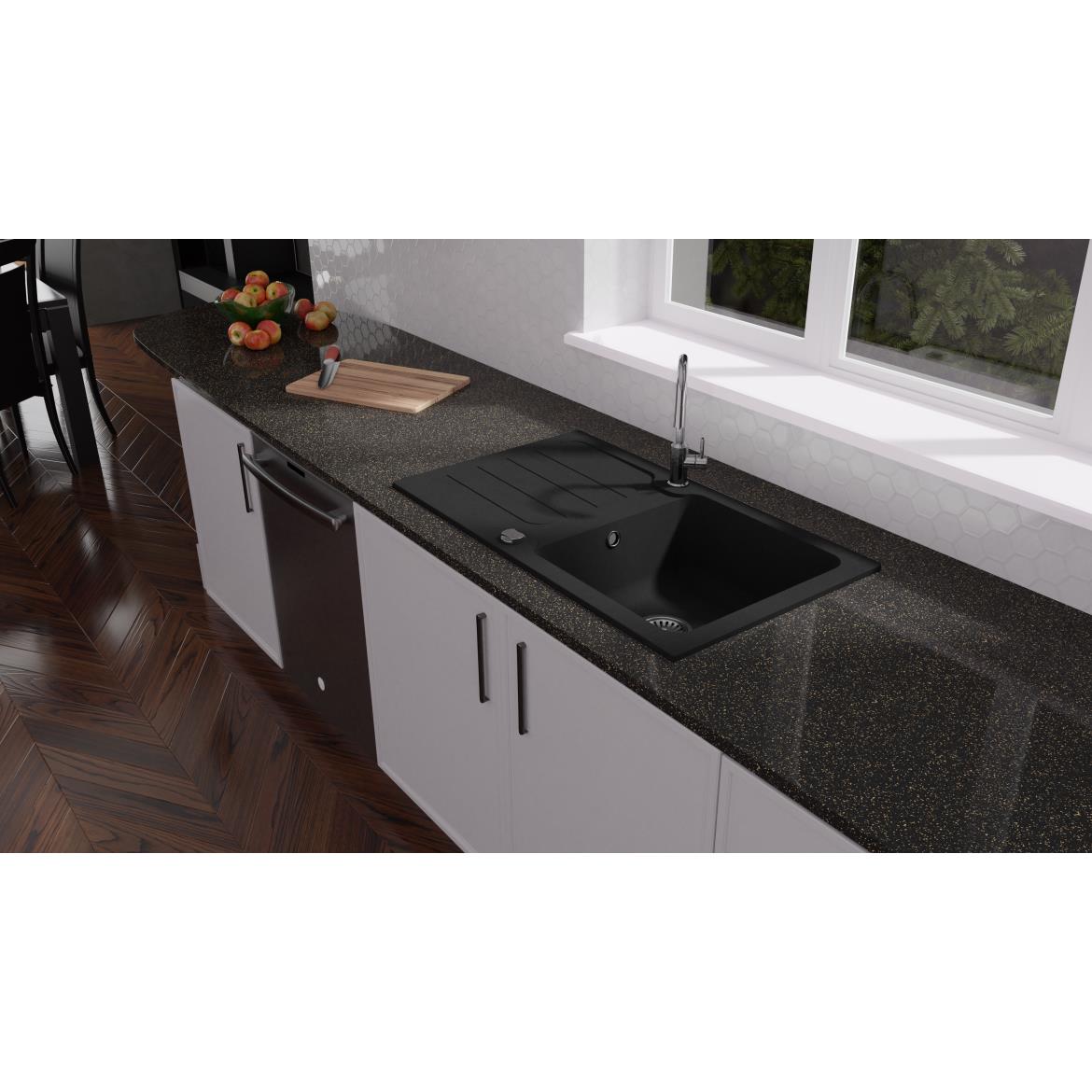 Aqua Mercado 86x50 sudoper granit crni