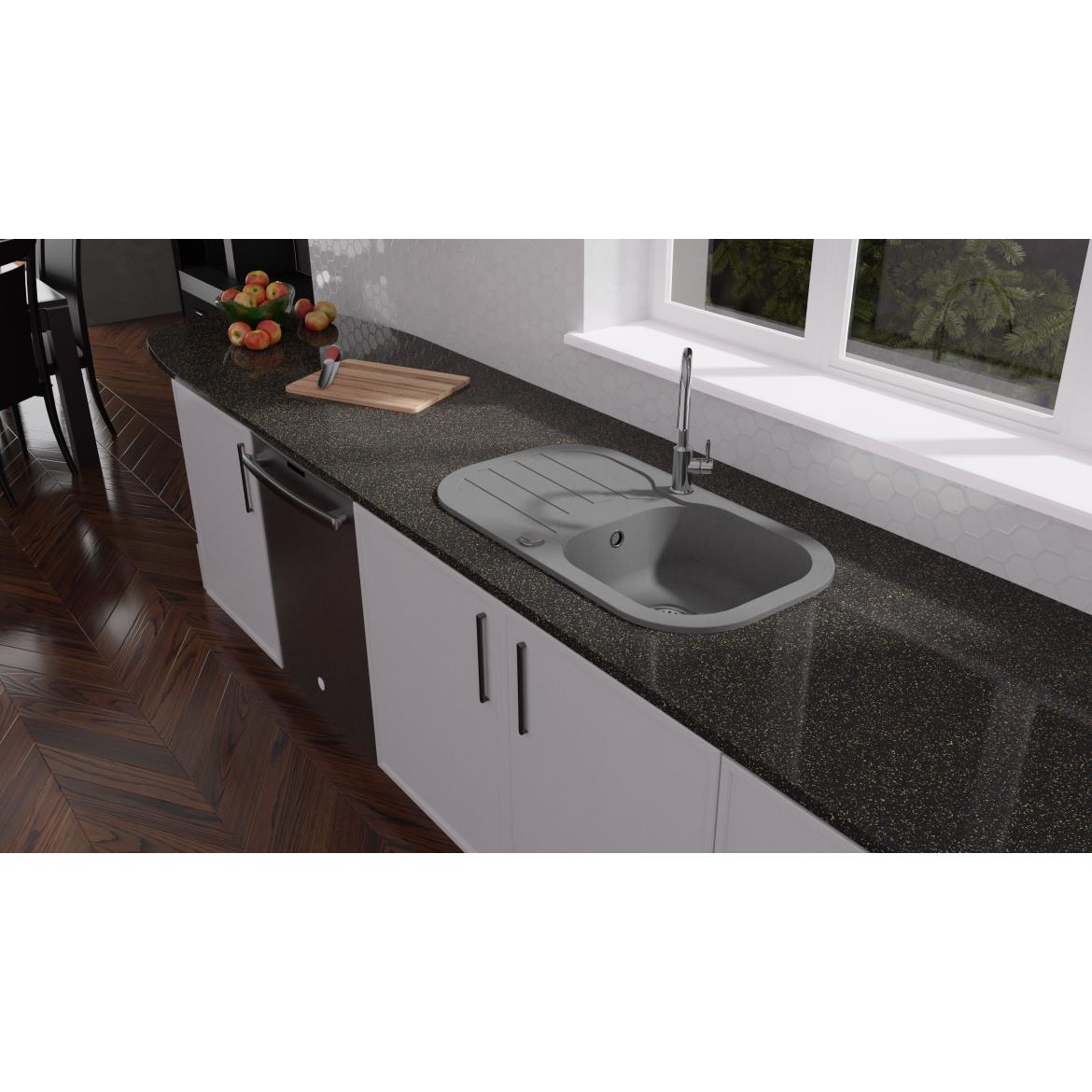 Aqua Mercado 78x43.5 sudoper granit sivi