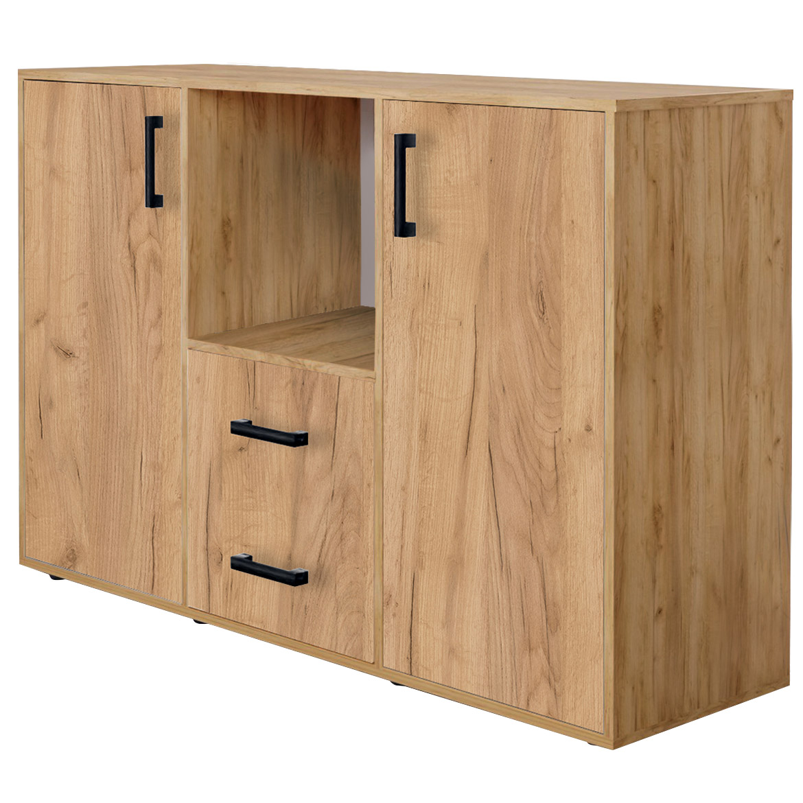 Komoda Heracles 2 vrata+2 fioke 135x40x95 cm natur (artisan hrast)