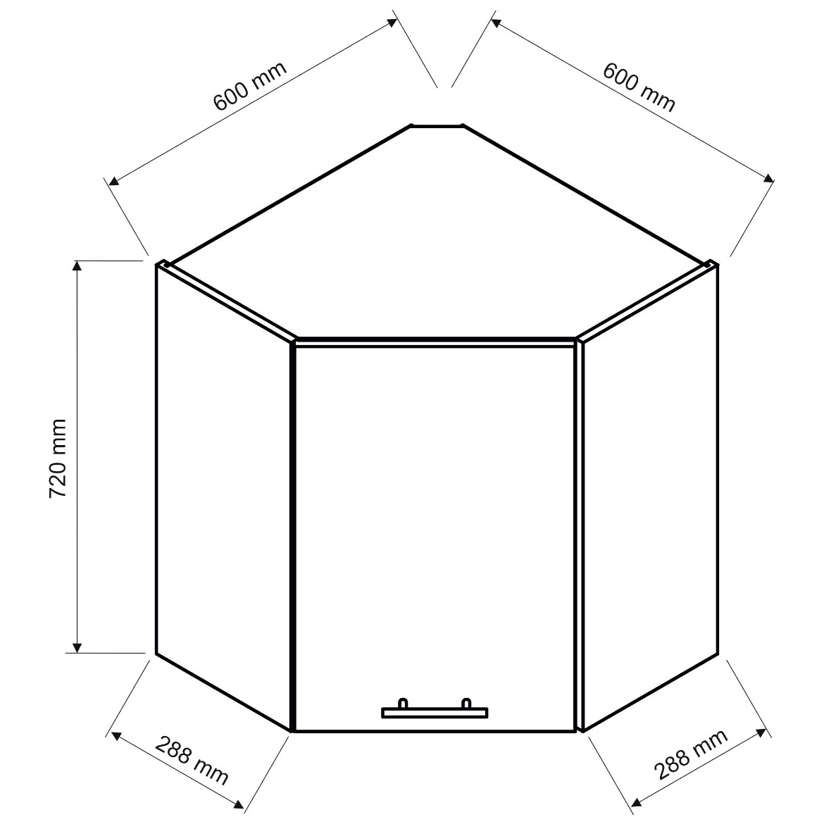 Kuhinjski element Clara 1 vrata WR siva