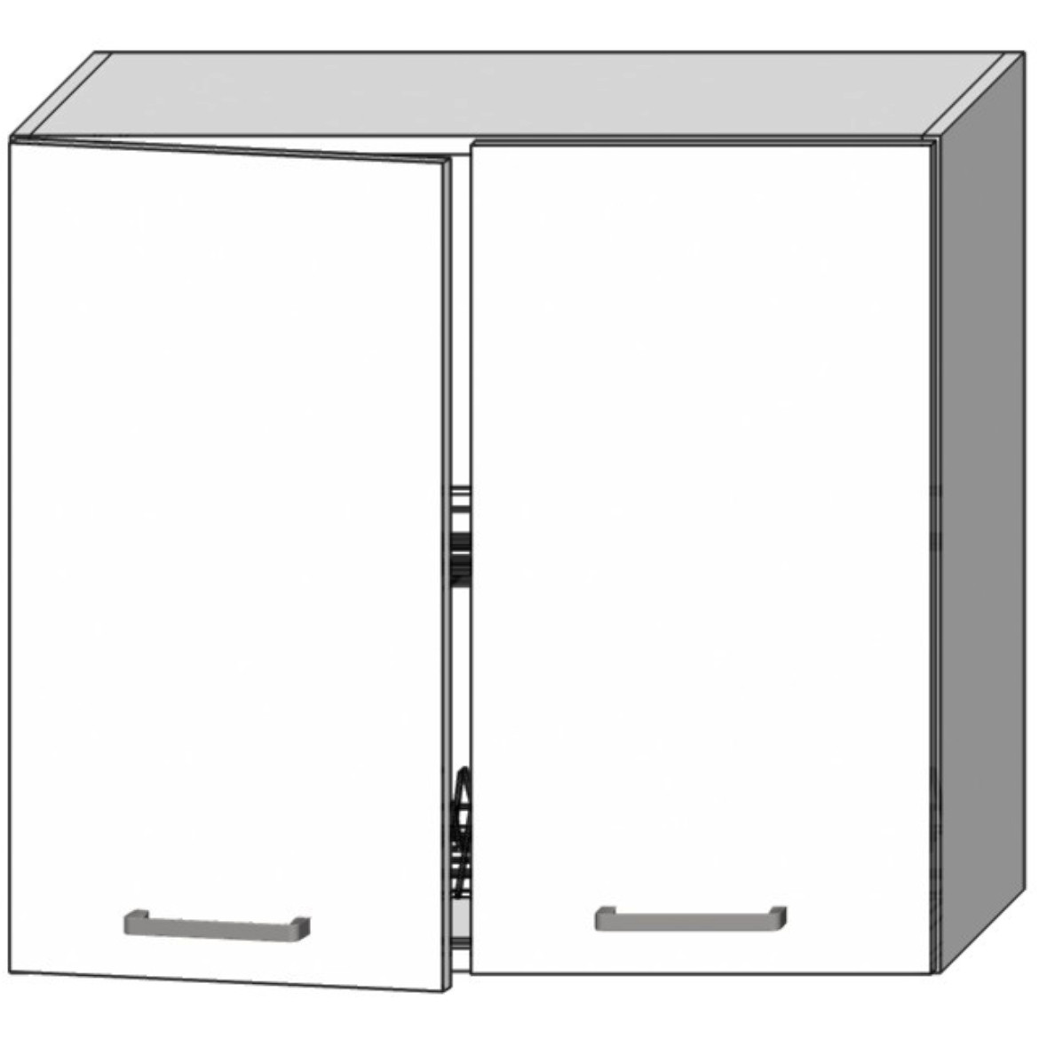 Kuhinjski element Vita 2 vrata W80SU alu bela sjaj