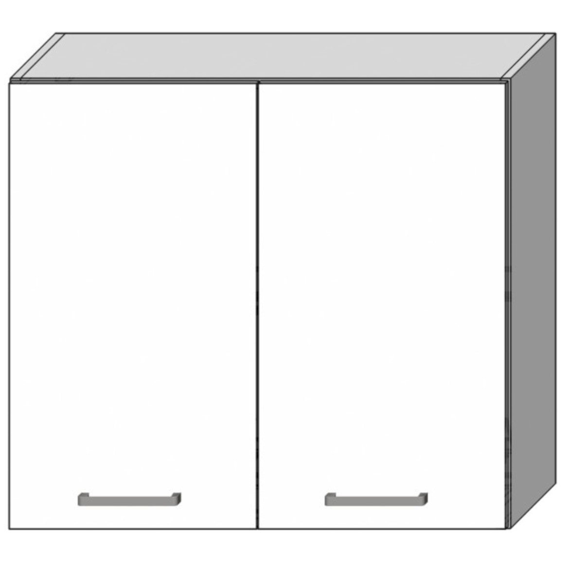 Kuhinjski element Vita 2 vrata W80 bela sjaj