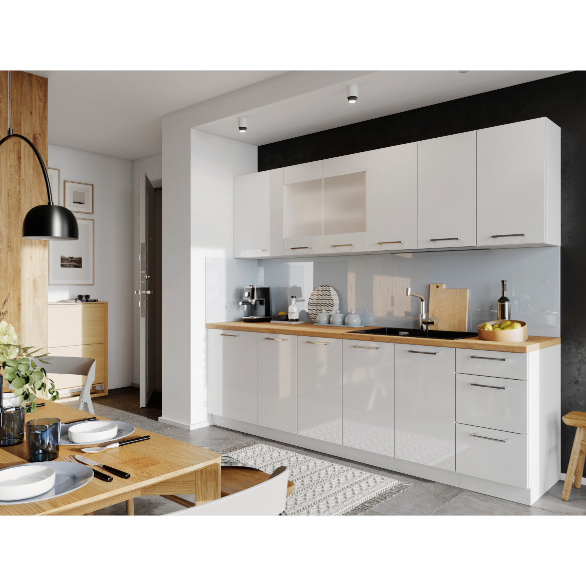 Kuhinjski element Vita D60 Pk Mv 2133 PL bela sjaj