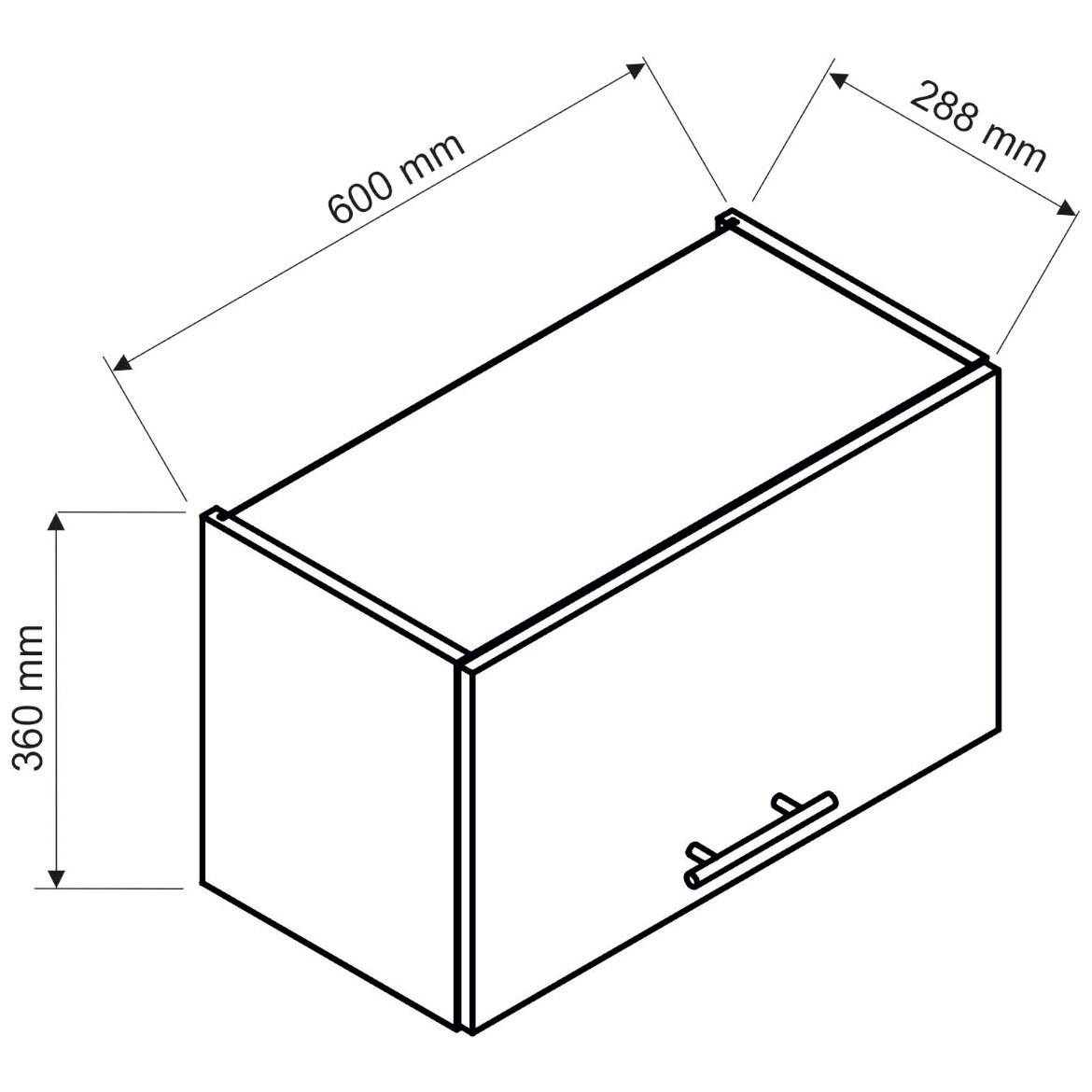 Kuhinjski element Elena 1 vrata W60 hrast