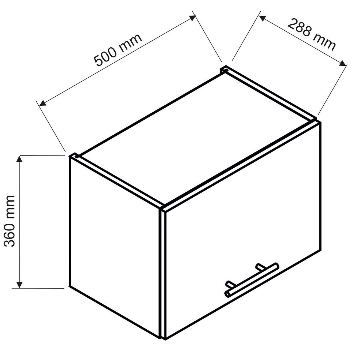 Kuhinjski element Natalia 1 vrata Natalia W50OKGR siva mat