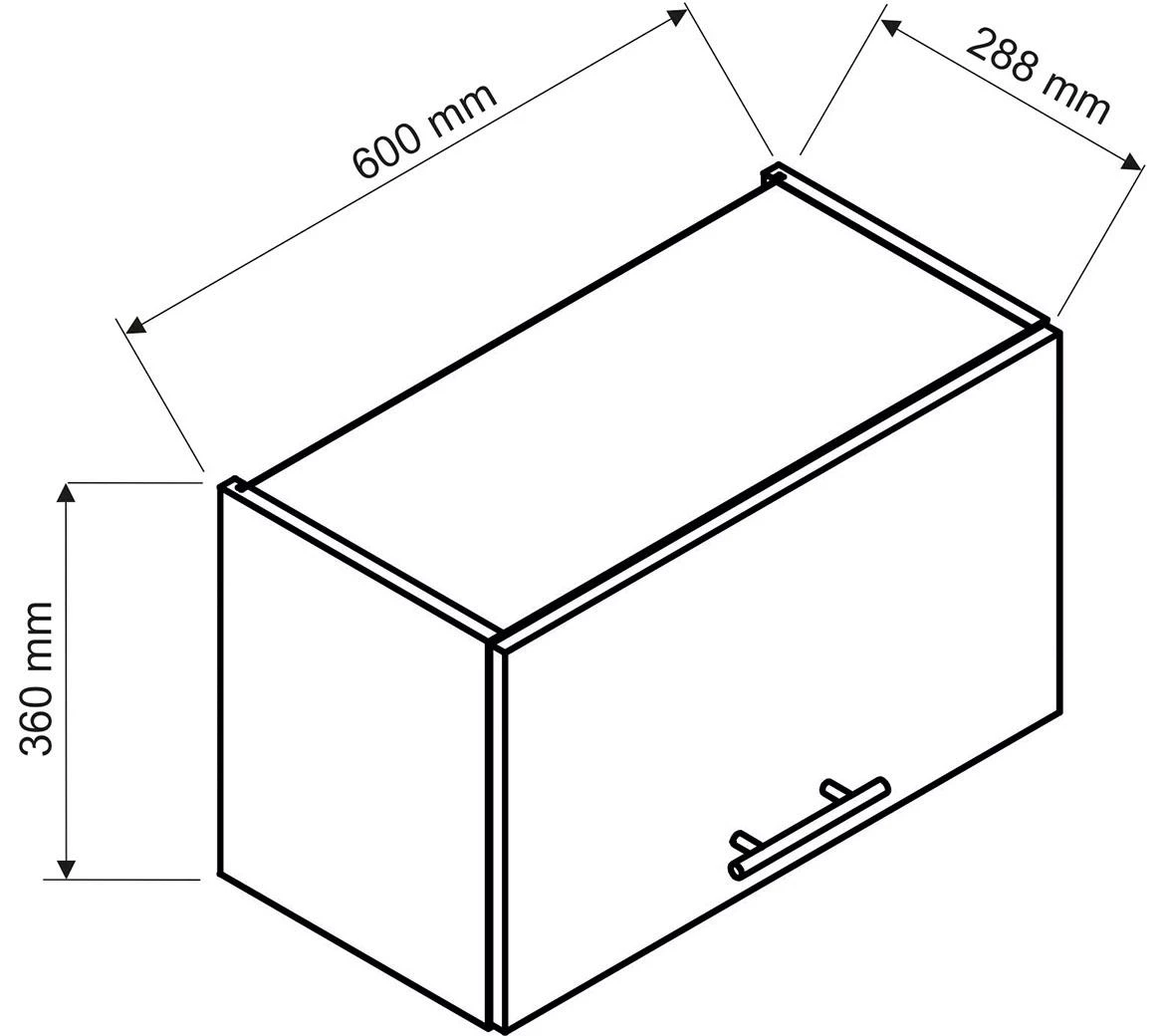 Kuhinjski element Natalia 1 vrata W60OKGR siva mat