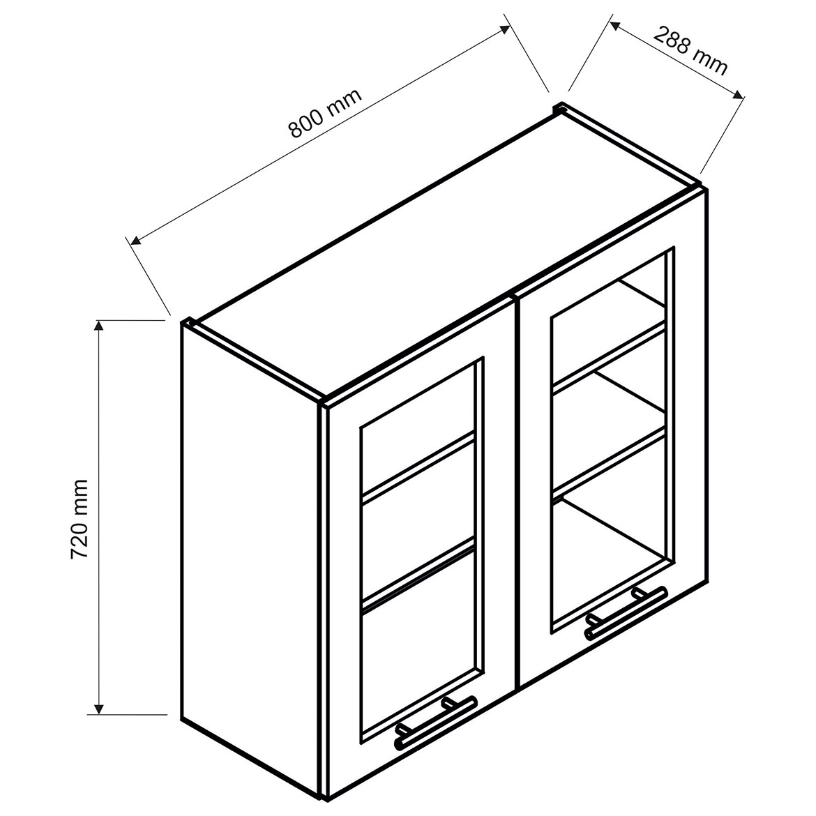 Kuhinjski element Natalia 2 vrata WS80 siva mat