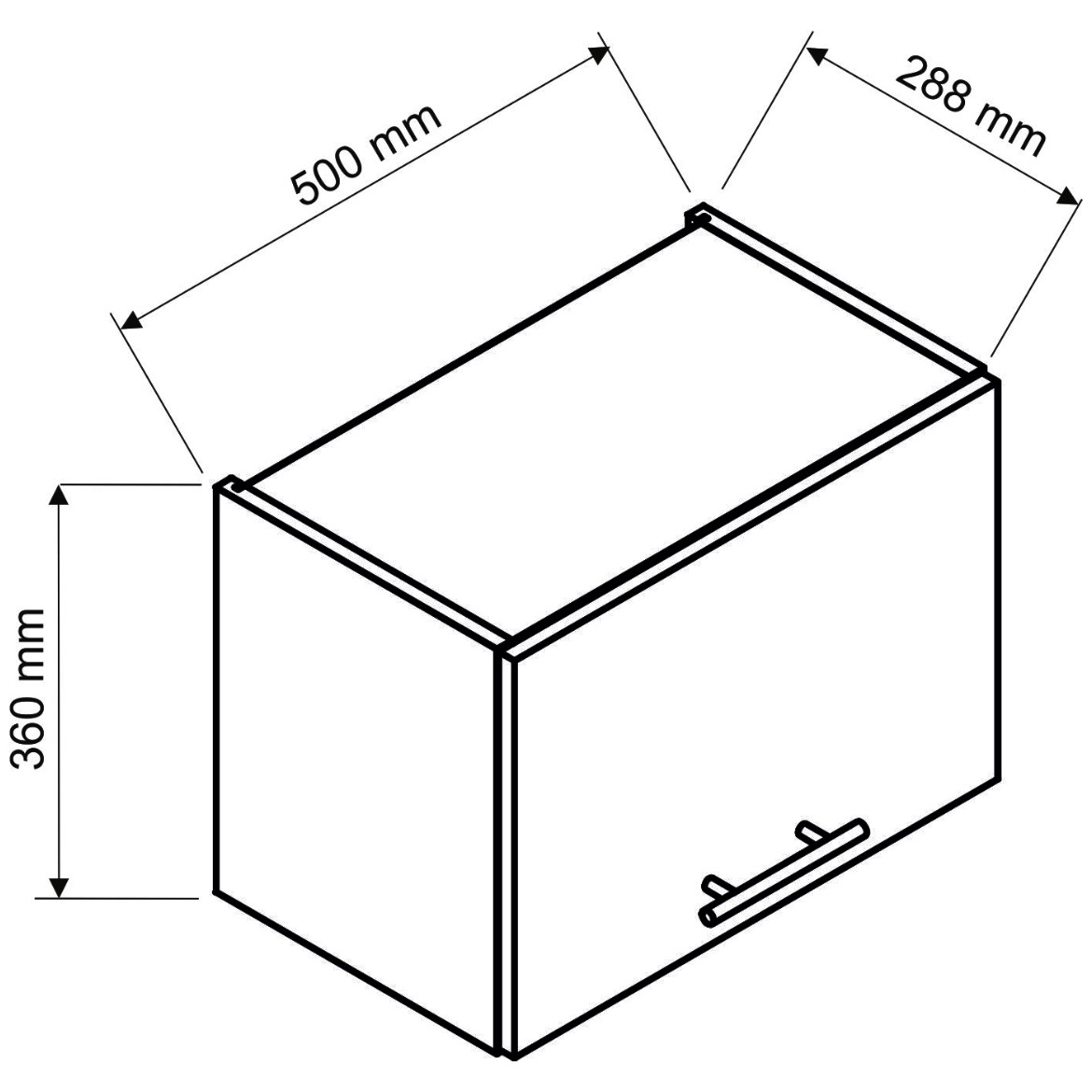 Kuhinjski element Natalia 1 vrata W50OKGR bela