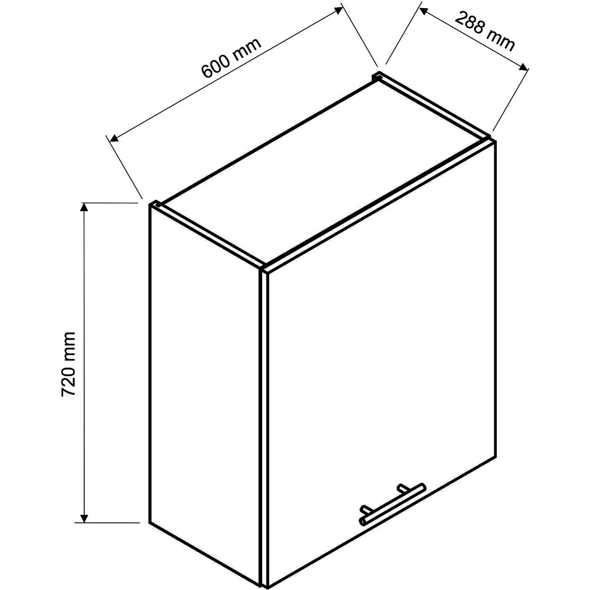 Kuhinjski element Natalia 1 vrata W60 PL bela