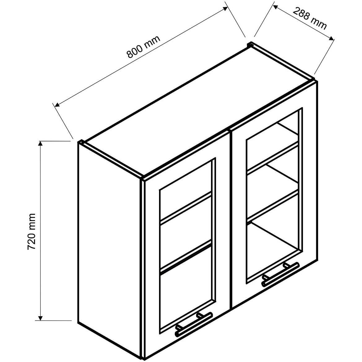 Kuhinjski element Natalia 2 vrata WS80 bela