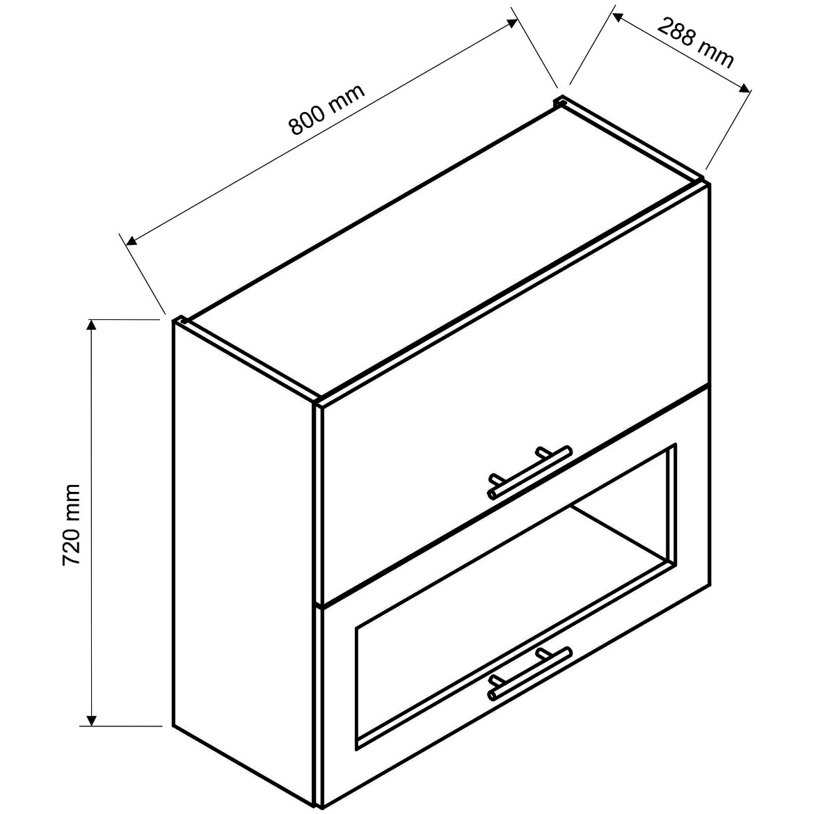 Kuhinjski element Natalia 2 vrata WS80GRF / 2 SD bela