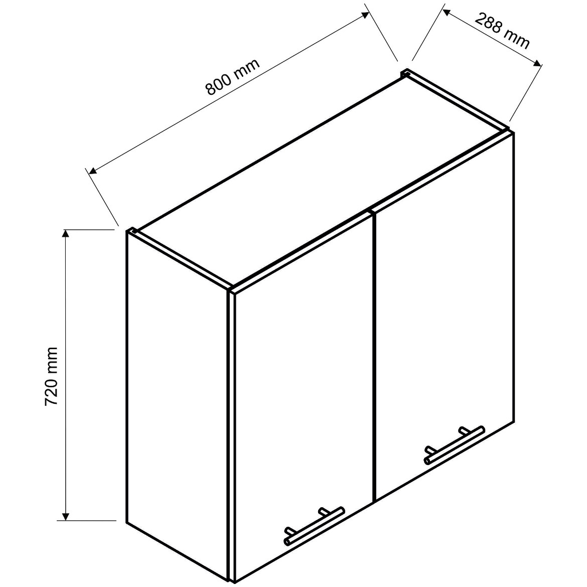 Kuhinjski element Natalia 2 vrata W80 bela