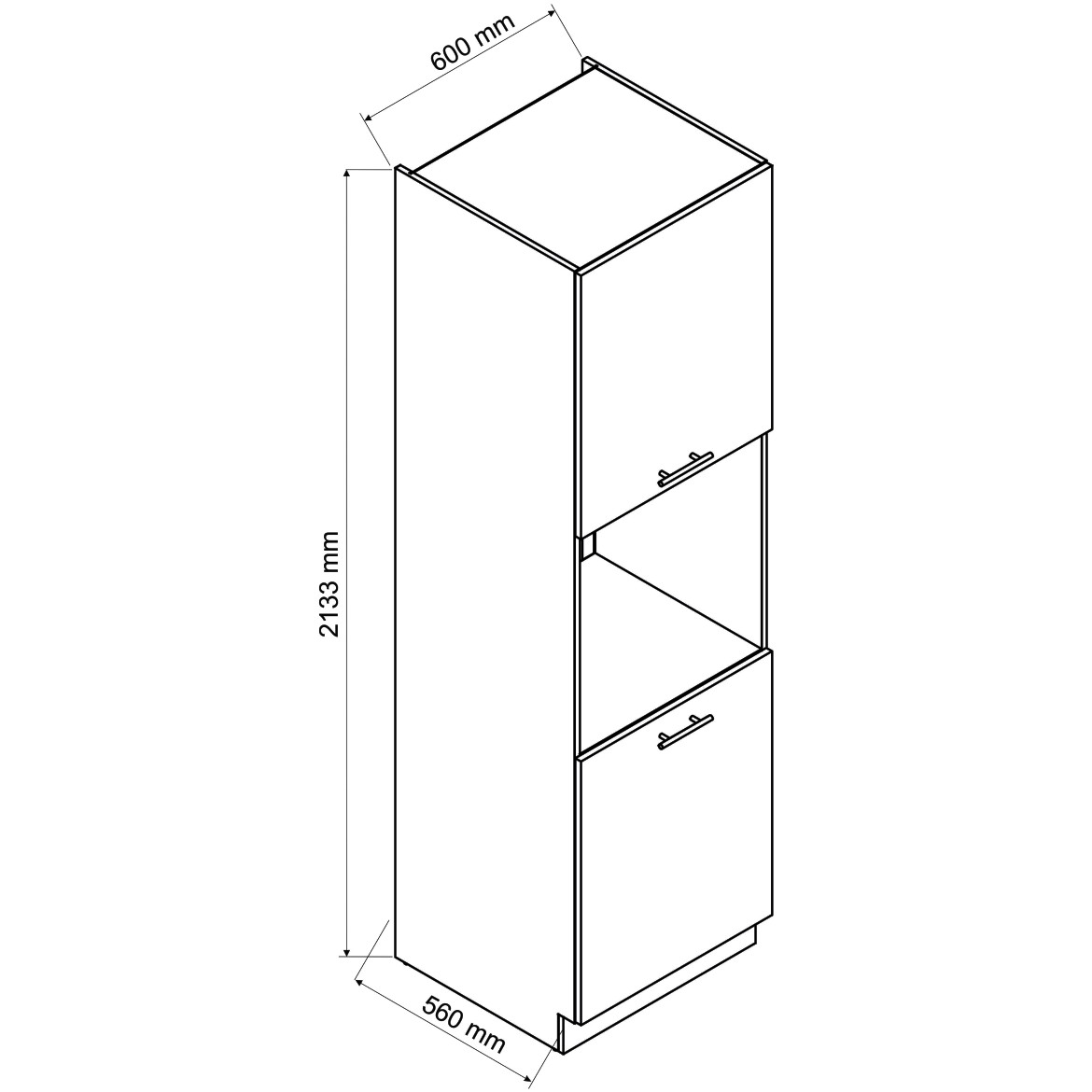 Kuhinjski element Natalia D60PK 2133 PL bela