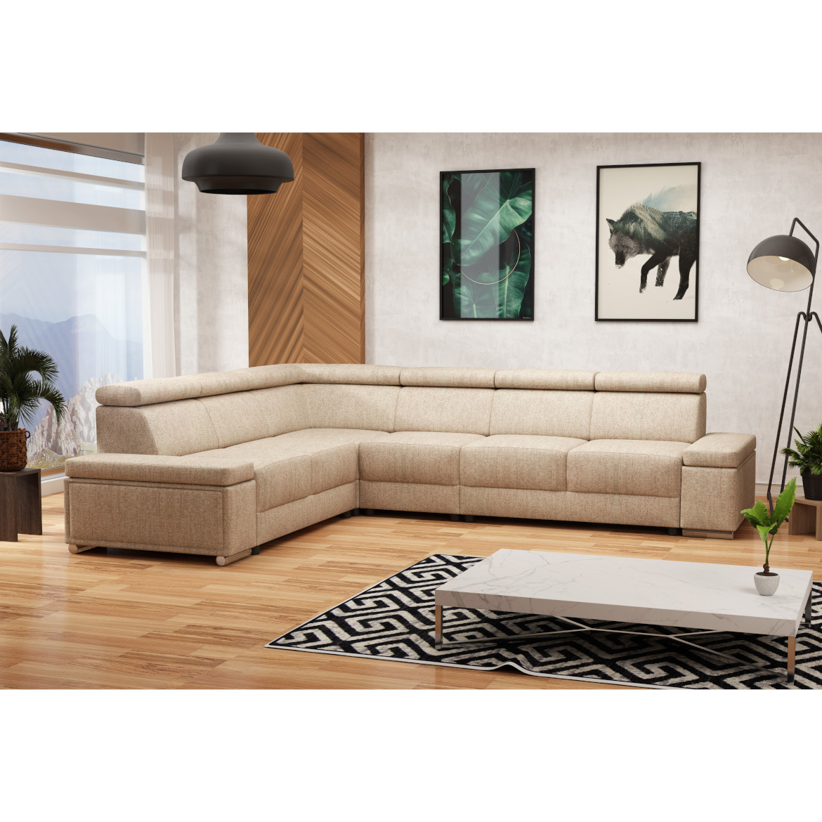 Kutna sofa na razvlacenje Ester Gusto 09 univerzalna