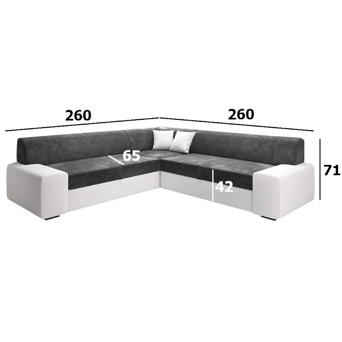 Minos Maxi Monolith 97 + Madrid 120 ugaona garnitura na razvlacenje