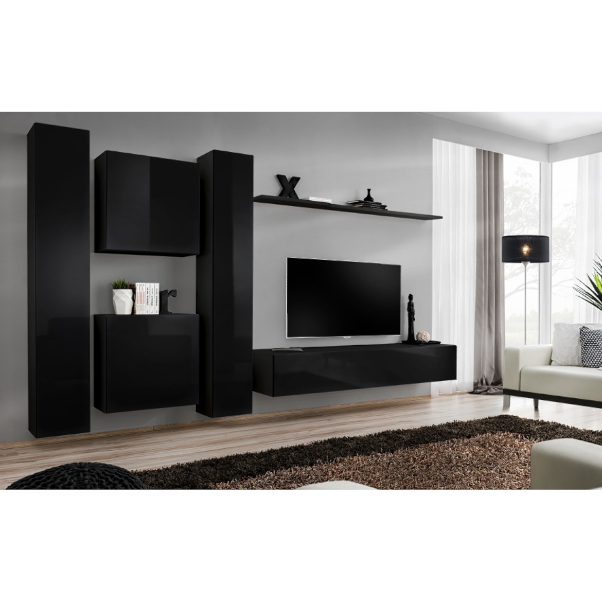 Regal  Switch VI 330x40x180 cm crna