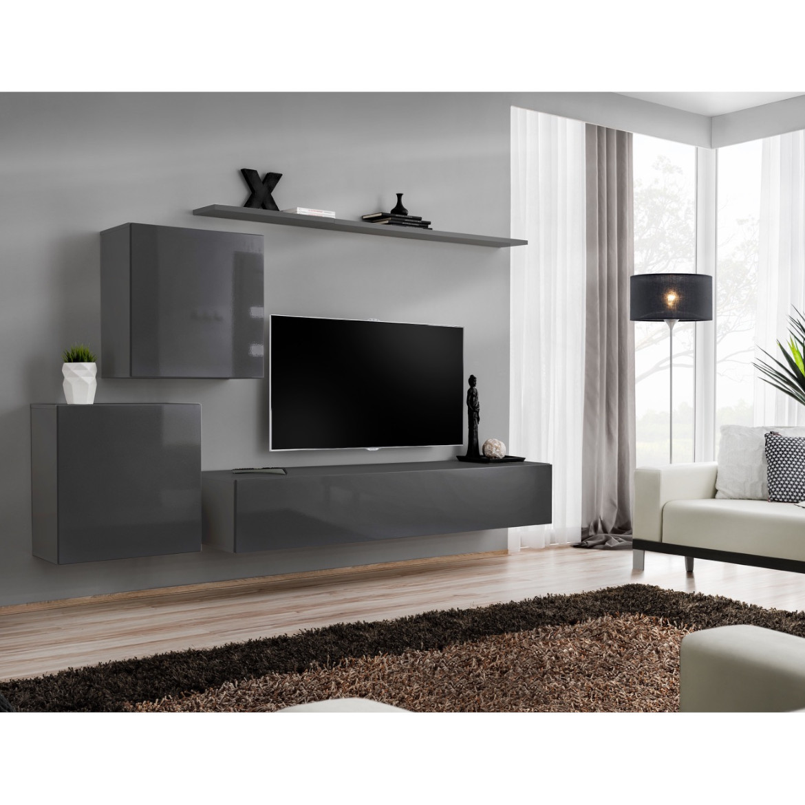 Regal  Switch V 250x40x150 cm siva