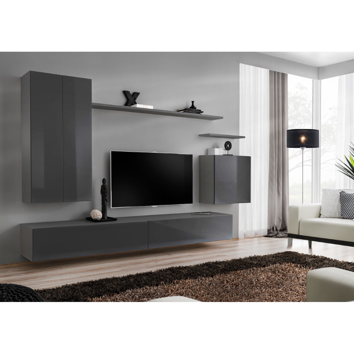 Regal  Switch II 270x40x160 cm siva