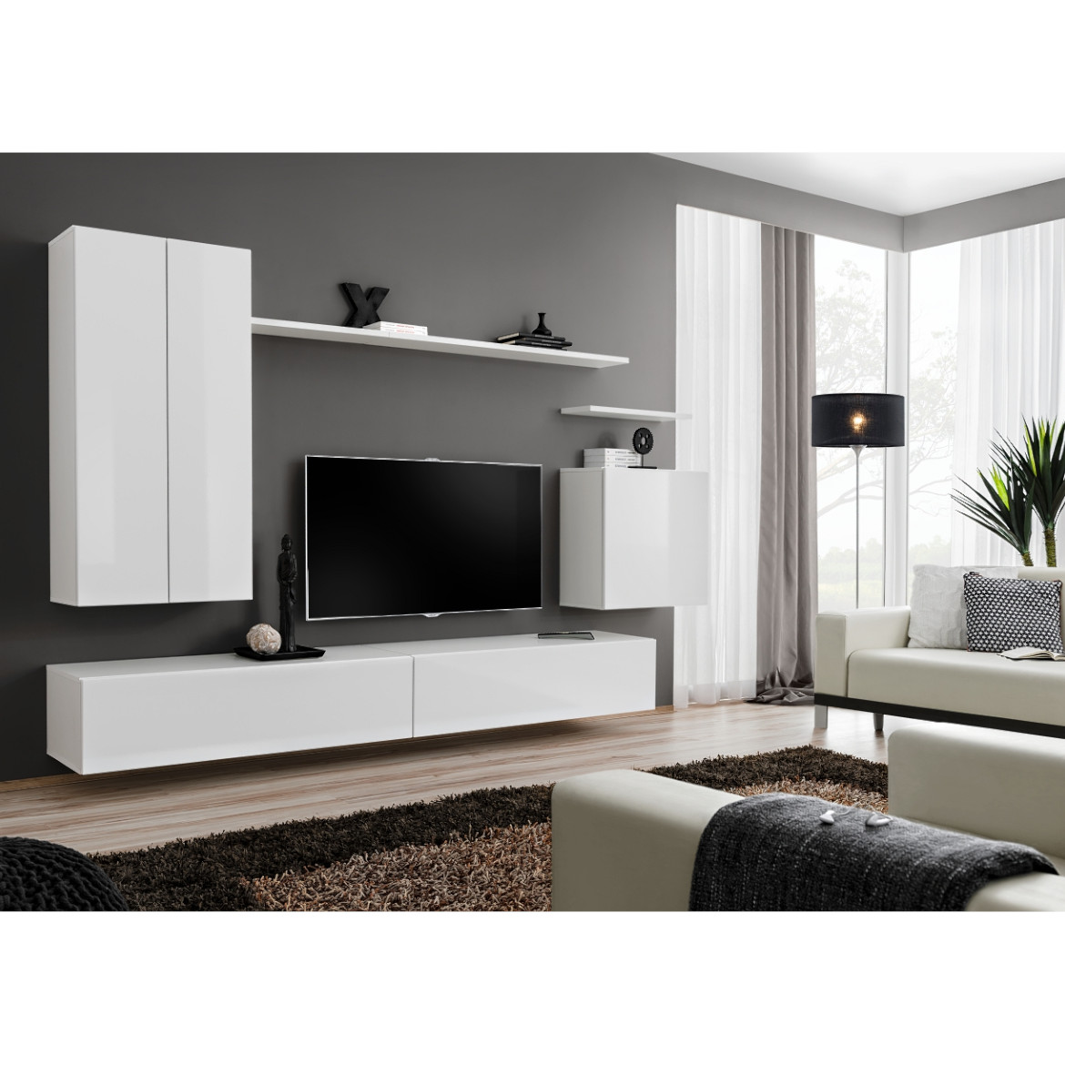 Regal  Switch II 270x40x160 cm bela