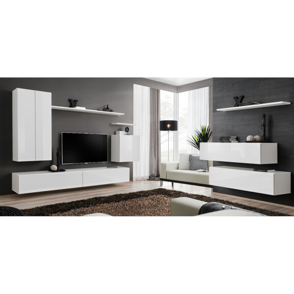 Regal  Switch II 270x40x160 cm bela