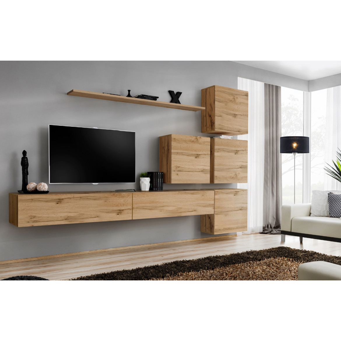 Regal  Switch IX 280x40x180 cm natur