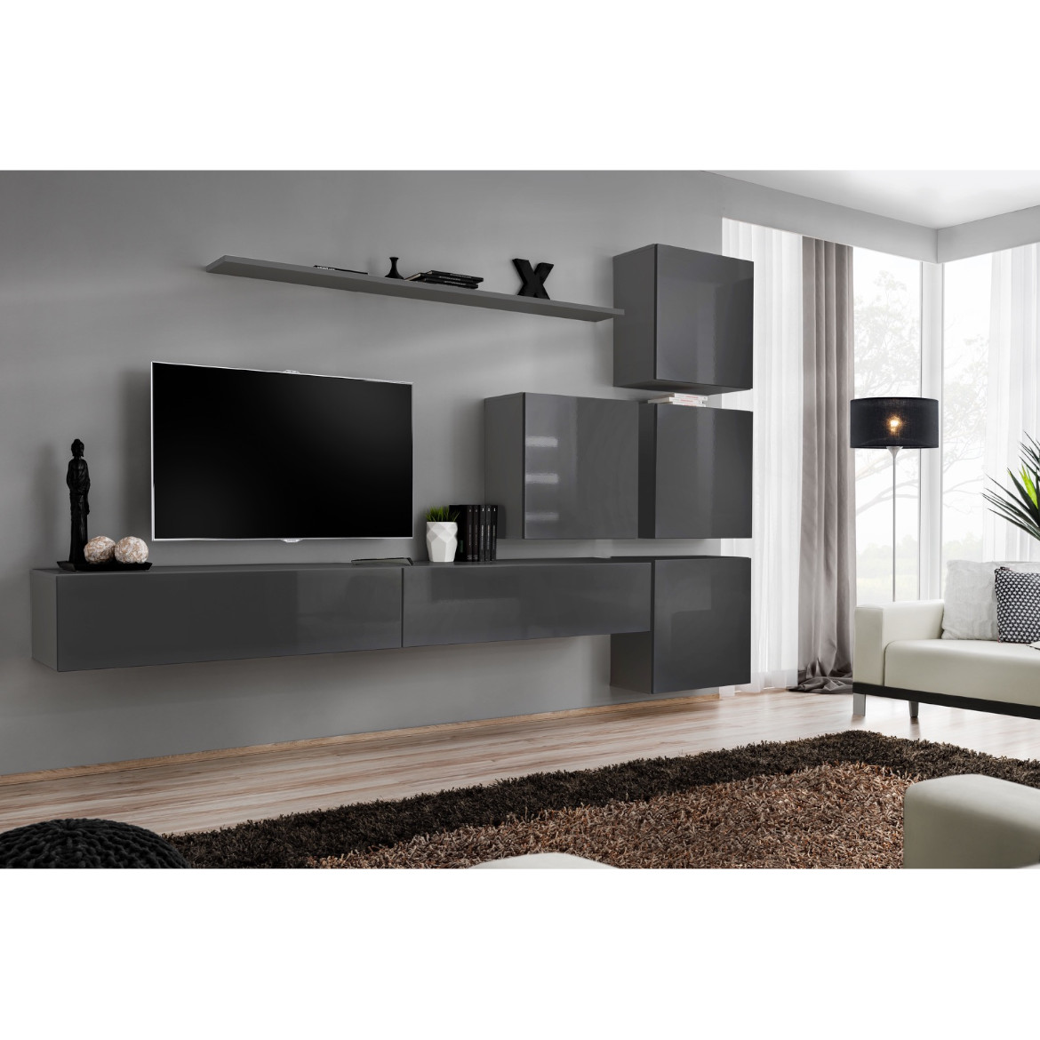Regal  Switch IX 280x40x180 cm siva
