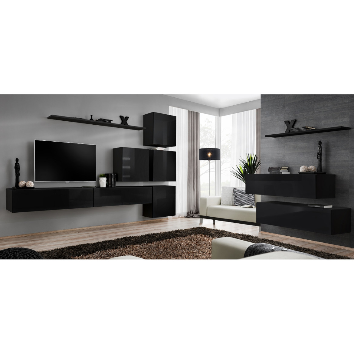 Regal  Switch IX 280x40x180 cm crna