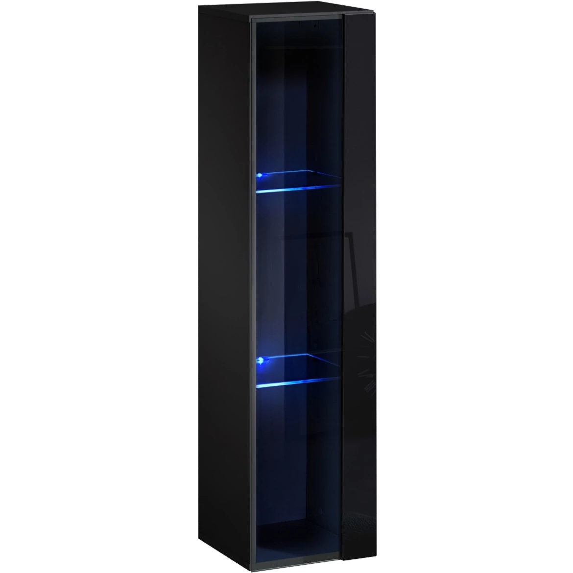 Vitrina Switch 1 vrata+LED 30x30x120 cm crna