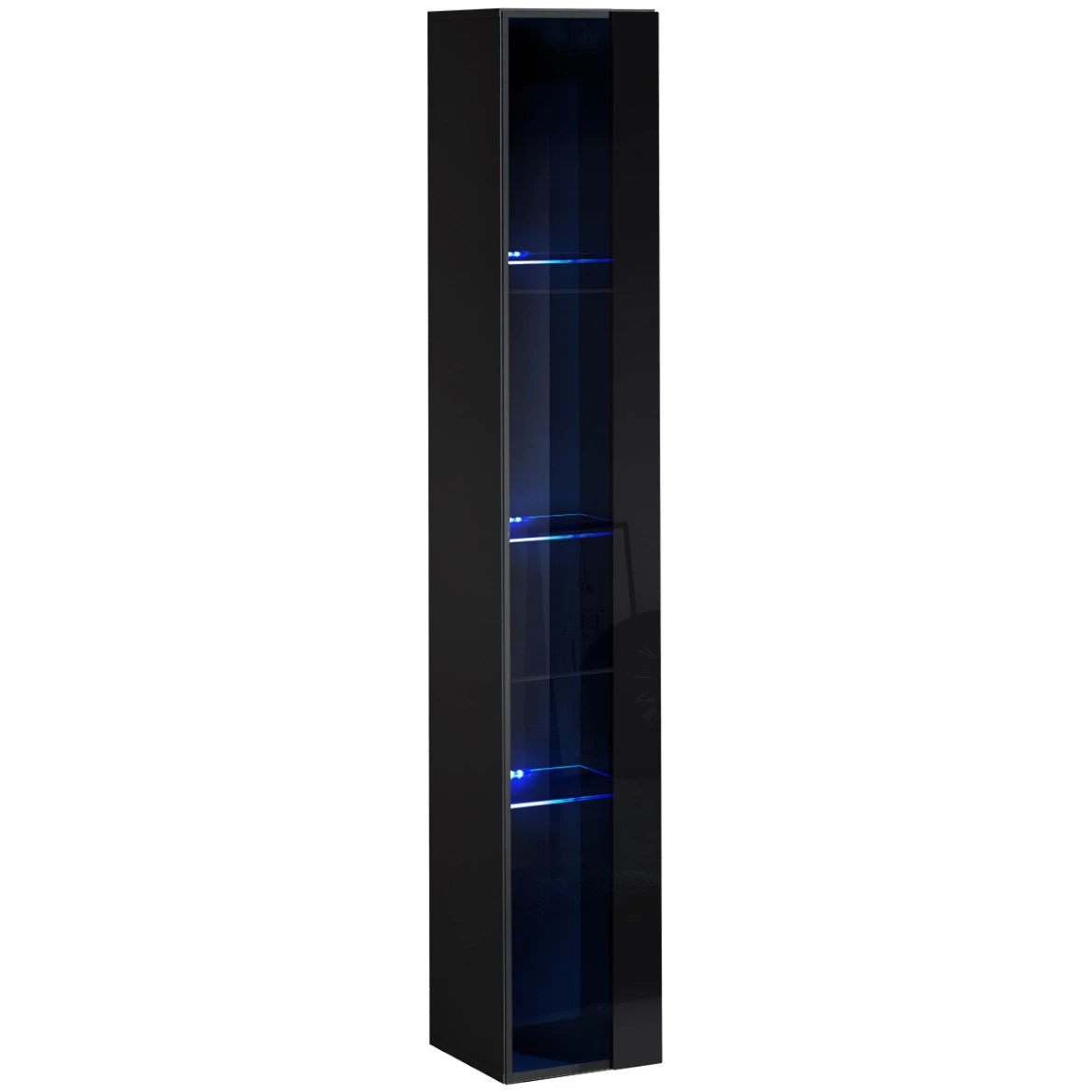 Vitrina Switch 1 vrata+LED 30x30x180 cm crna