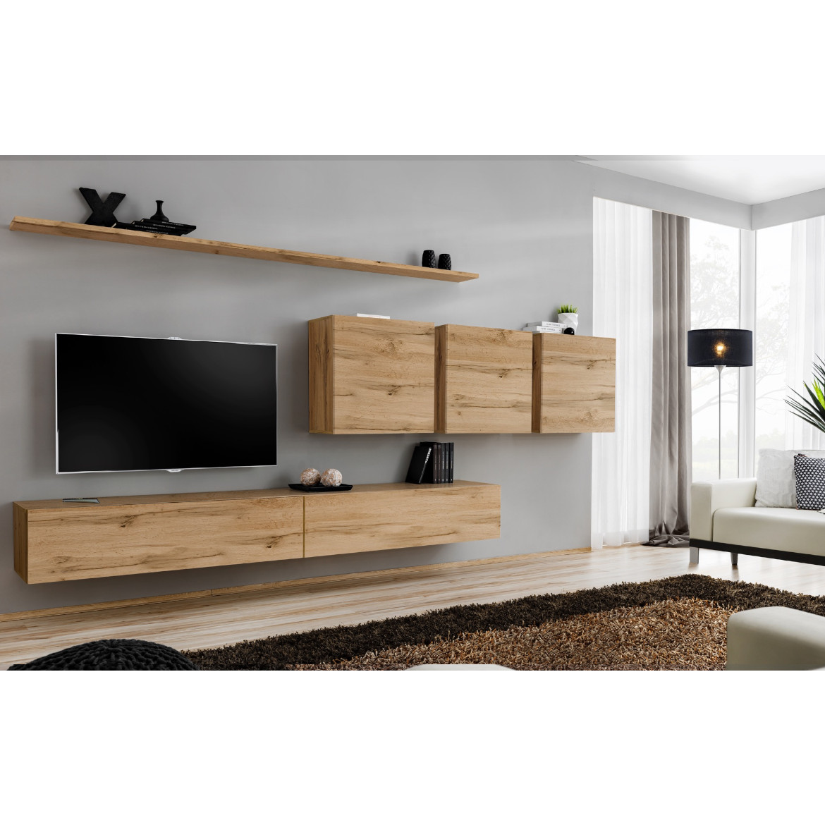 Switch zidna polica 120x20x2,2 natur