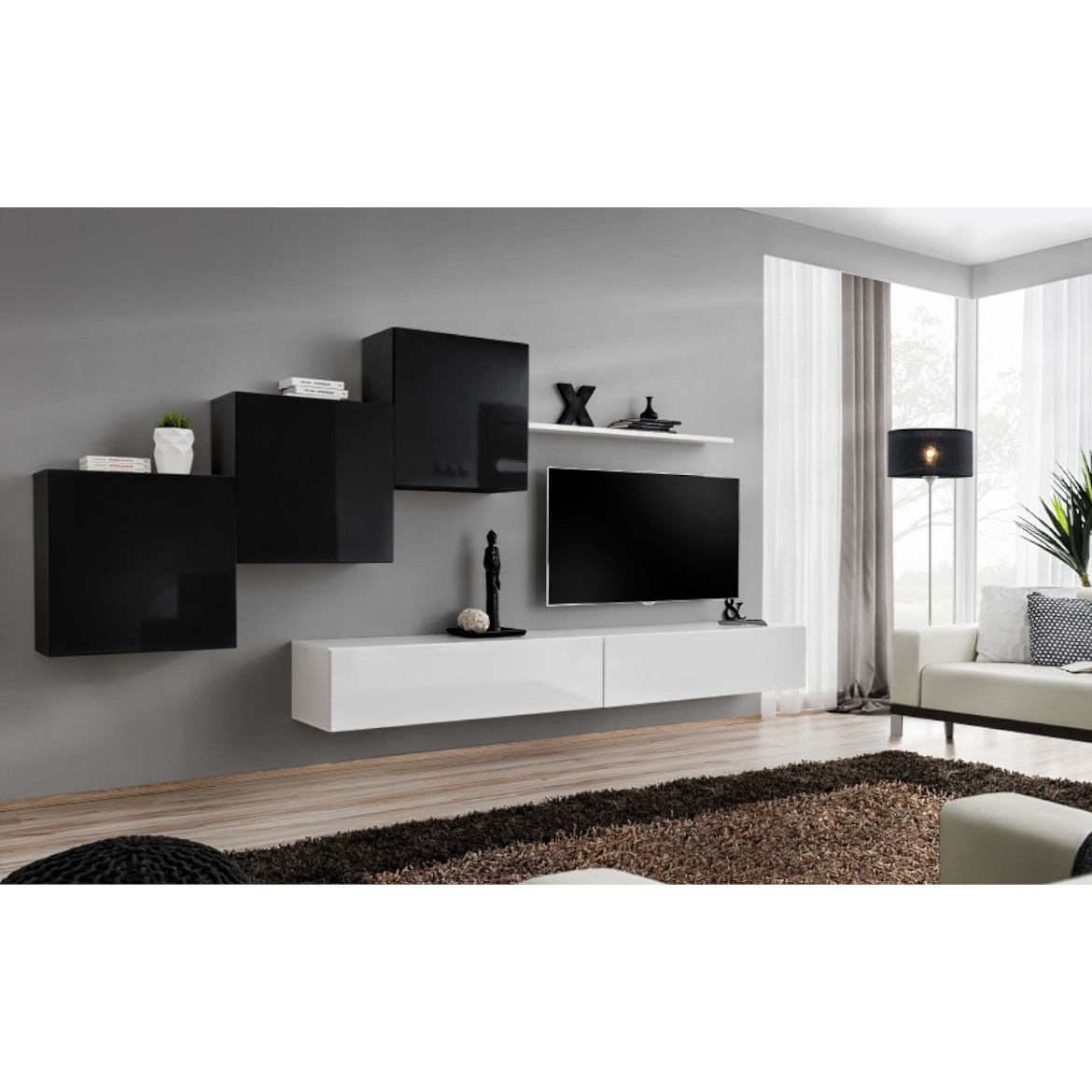 Switch zidna polica 120x20x2,2 bela