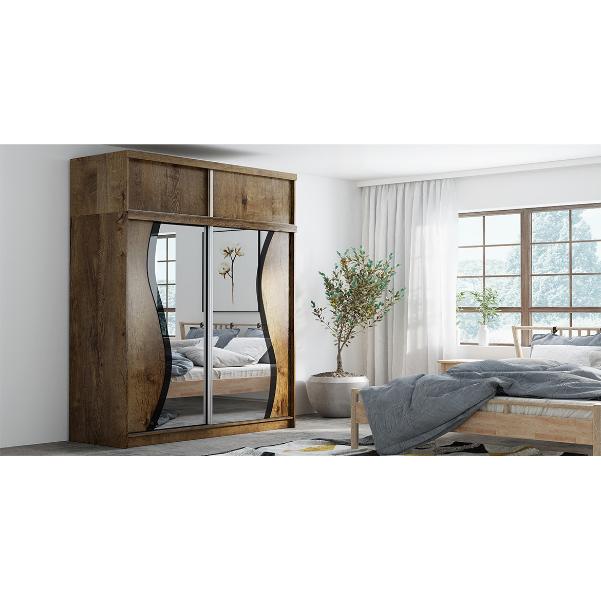 TOP nadogradnja za ormar 200x62x45 tamni hrast