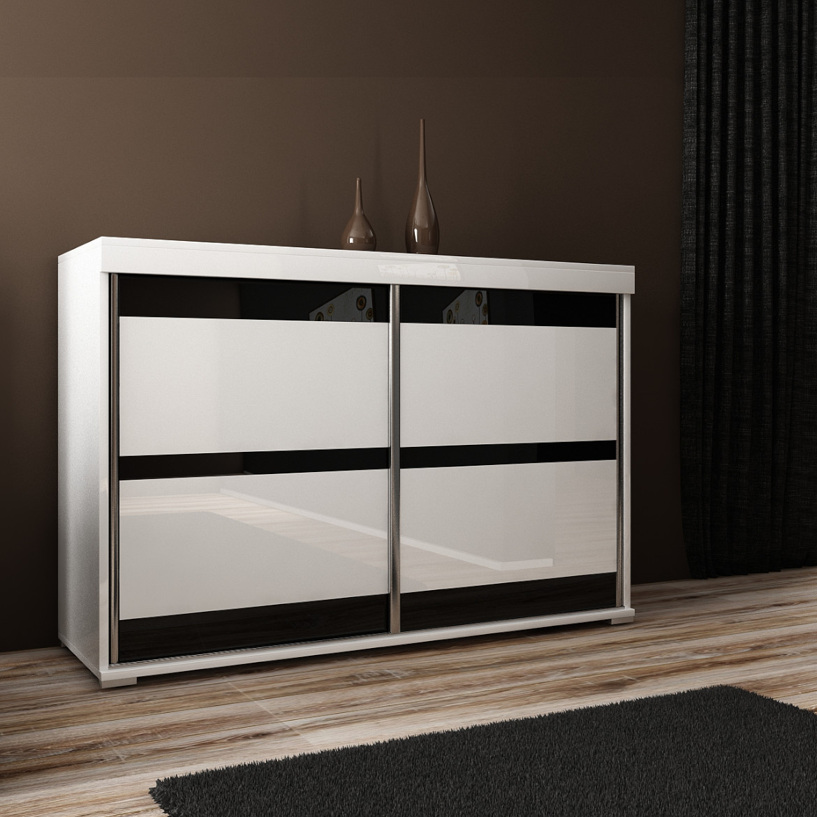 Komoda Tablet 2 vrata T5 140x45x94 cm bela