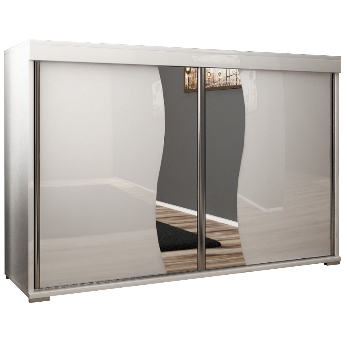 Komoda Tablet 2 vrata T2 140x45x94 cm bela