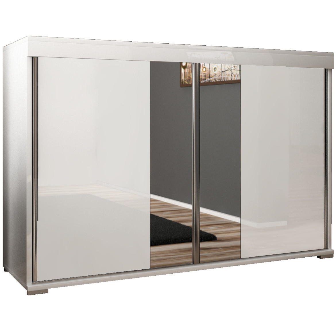 Komoda Tablet 2 vrata T3 120x45x94 cm bela