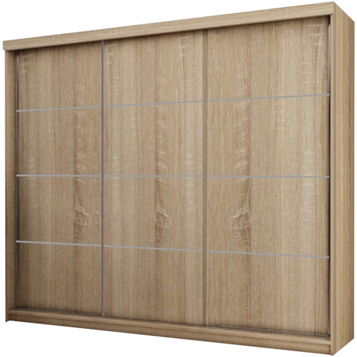 Ormar TOP 3 vrata 250x62x200 natur/ogledalo