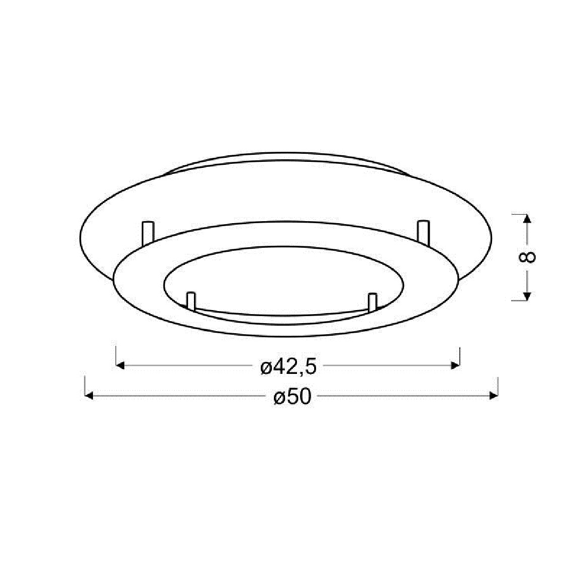 Plafonjera Merle 50cm bela