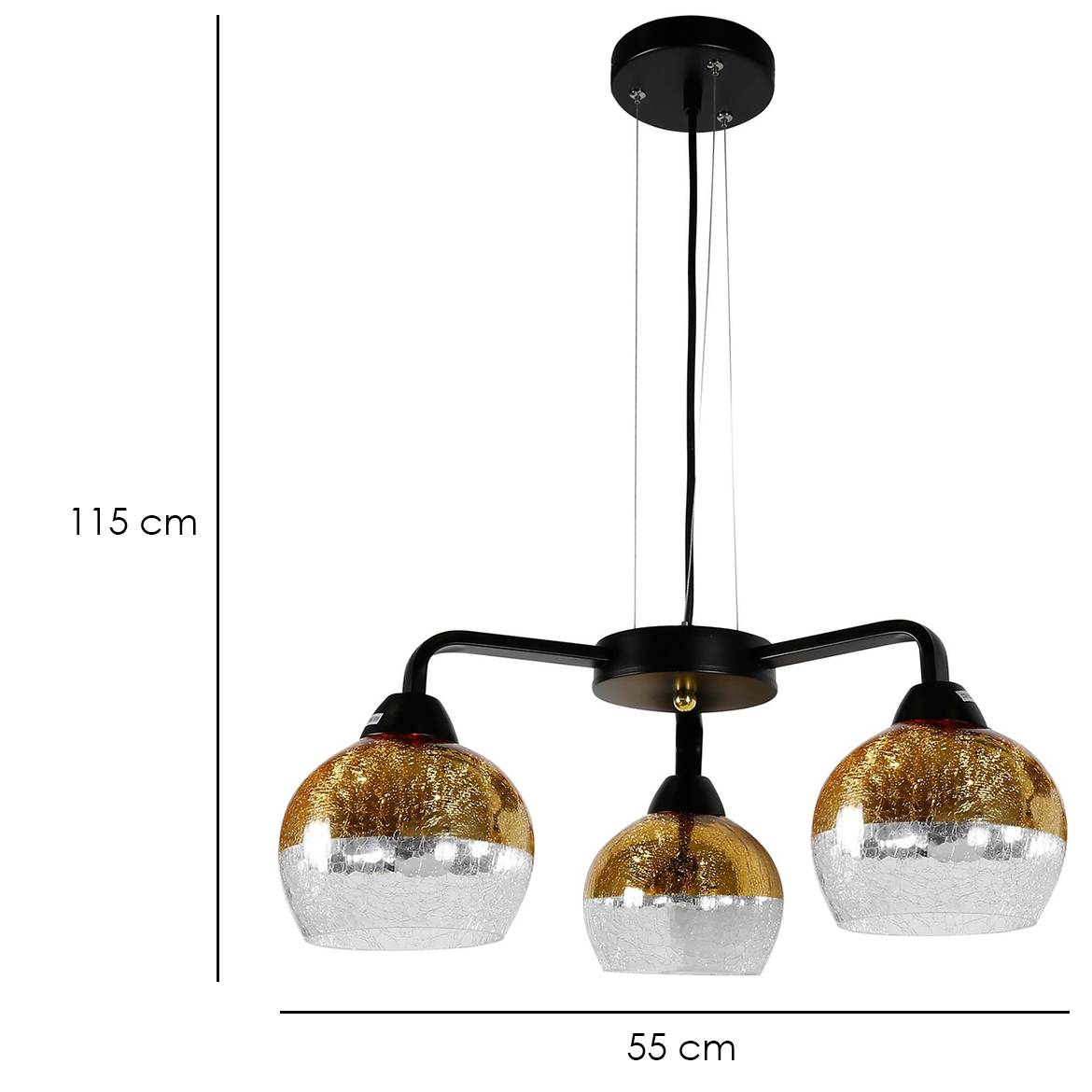 Viseca lampa Cromina 3 55x115cm