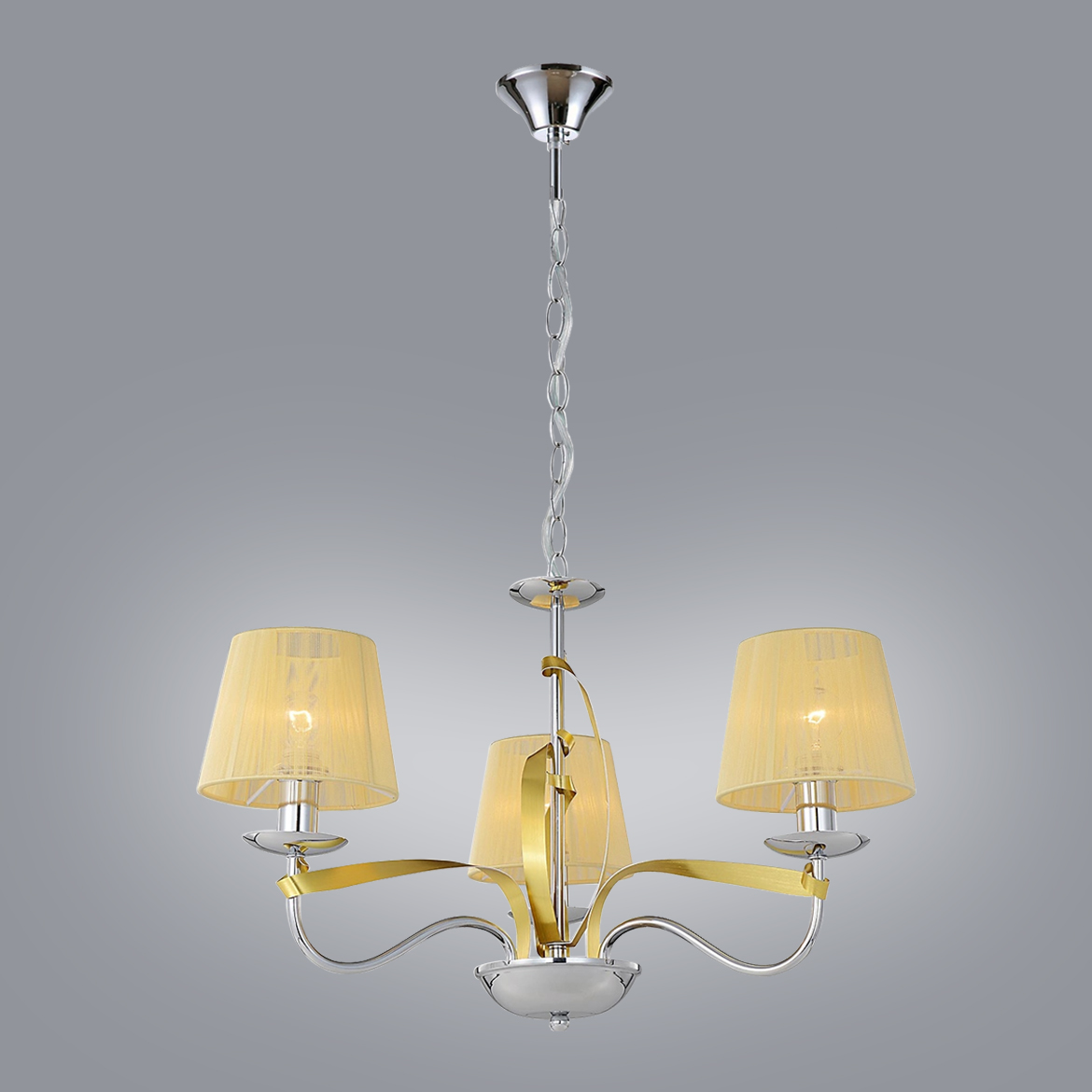 Viseca lampa Diva 3 60x100cm srebrna