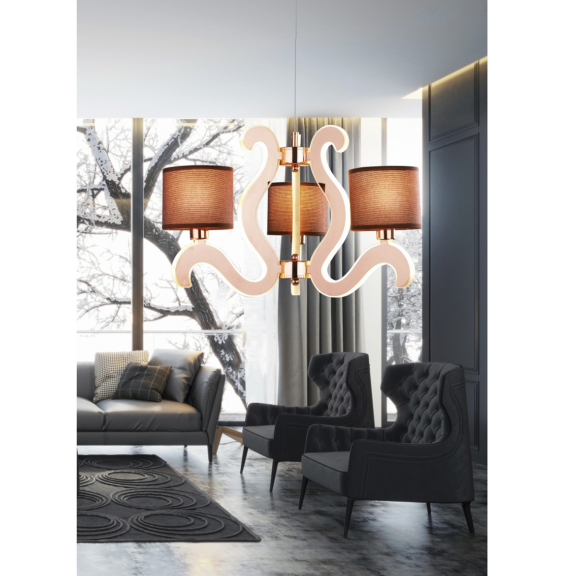 Viseca lampa Ambrosia 3 48x180cm