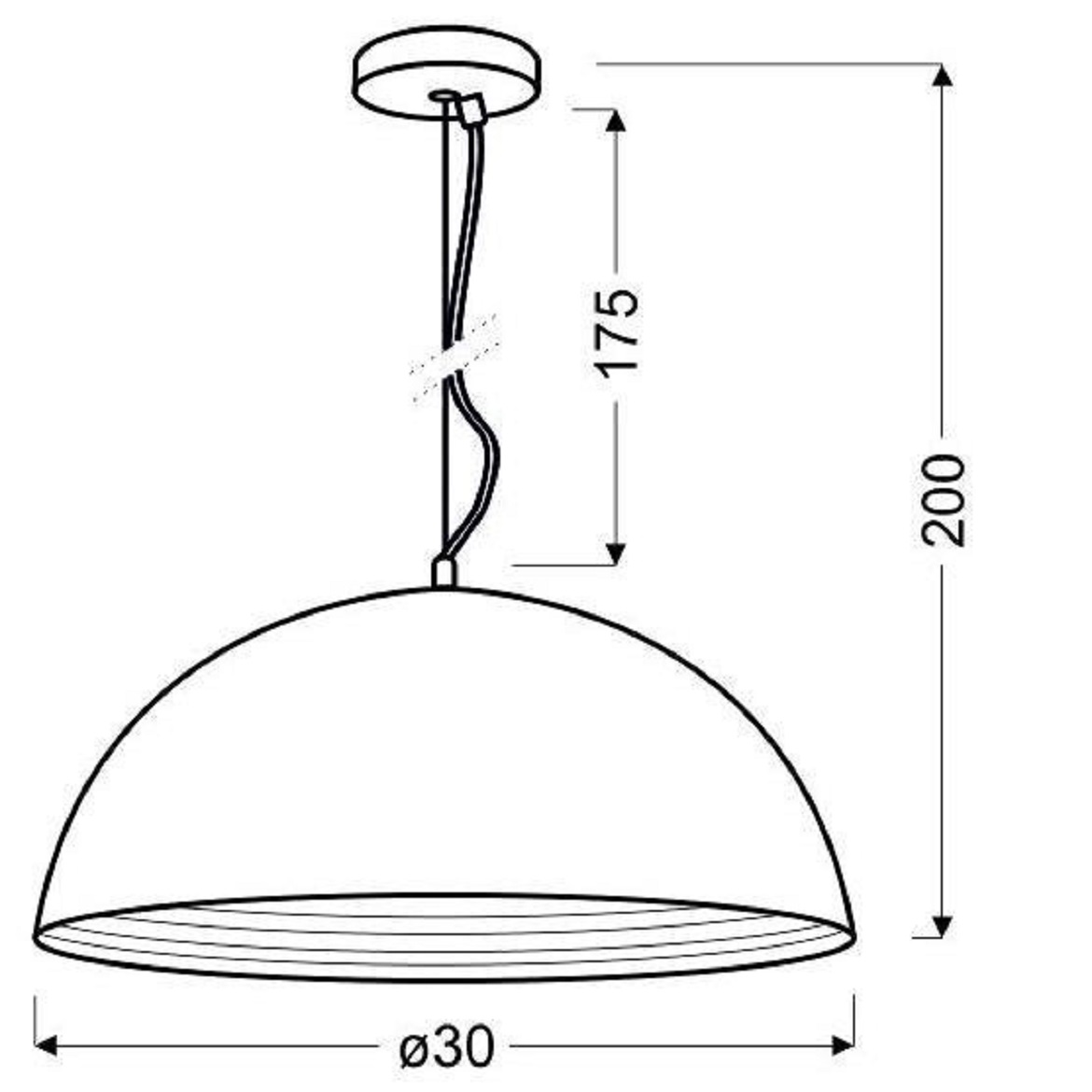 Viseca lampa Amalfi 30x200cm