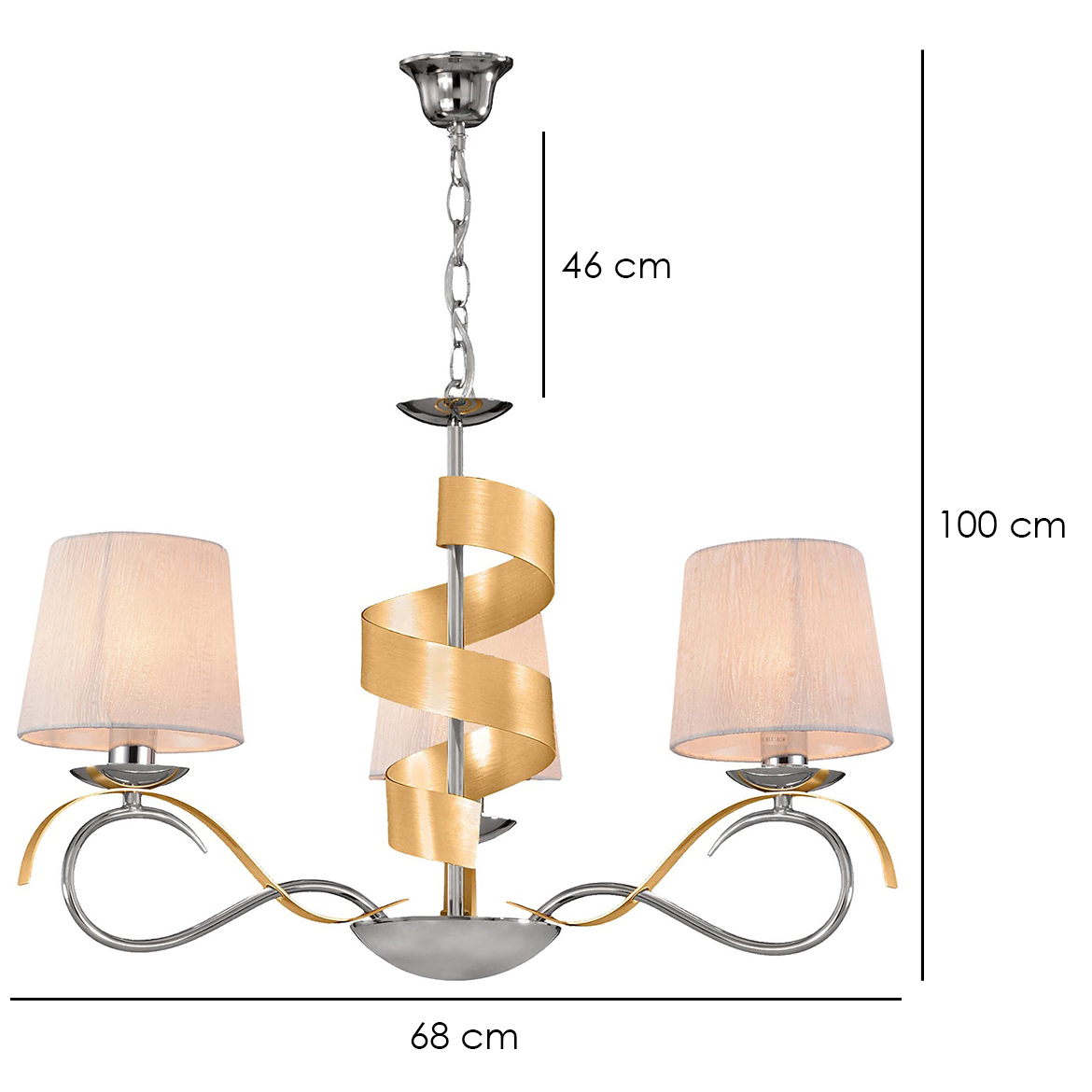 Viseca lampa Denis 3 68x100cm