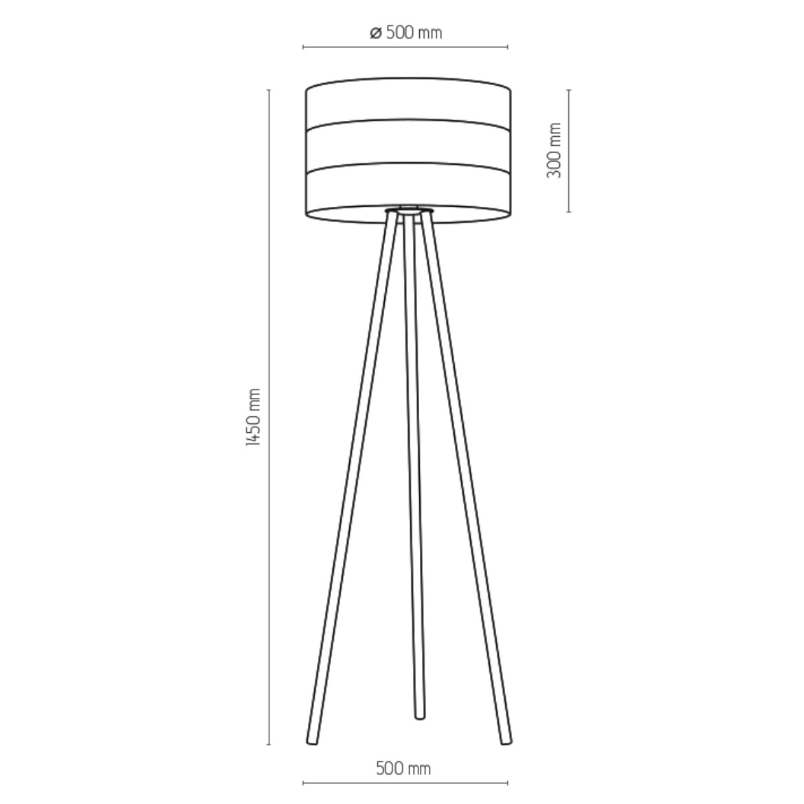 Podna lampa Togo crna