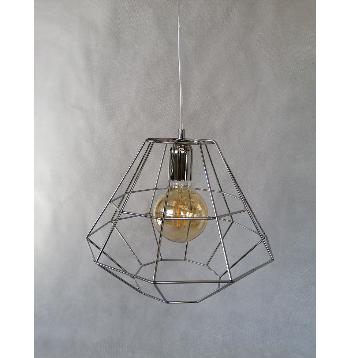 Viseca lampa Diamond srebrna 30x100cm