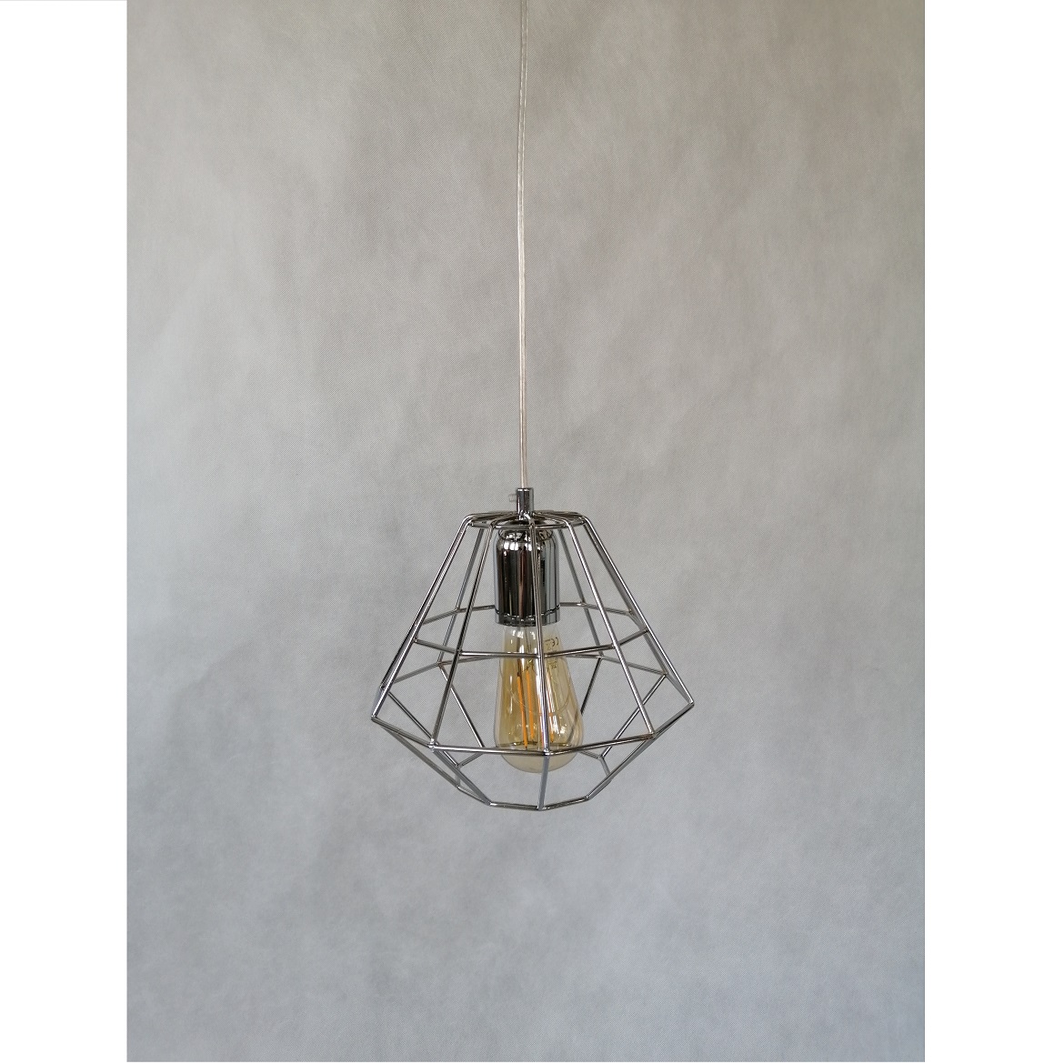 Viseca lampa Diamond srebrna 20x100cm