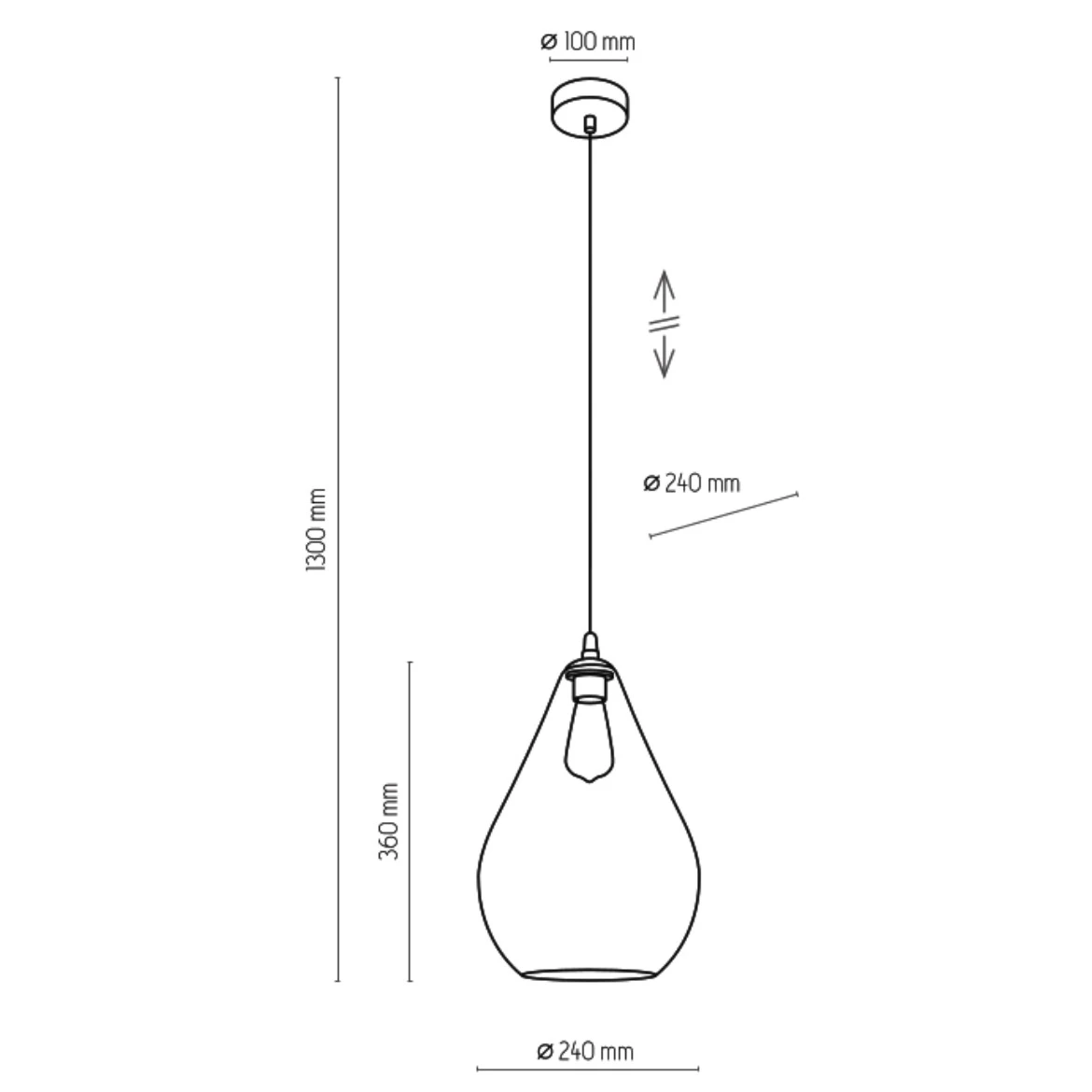 Viseca lampa Fuente 24x130cm