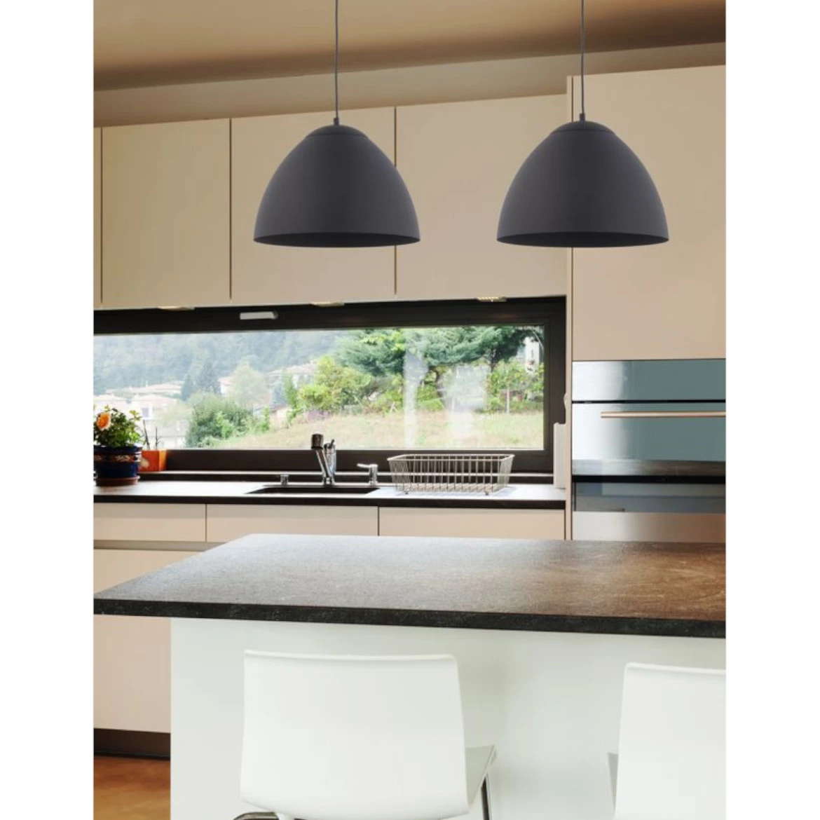Viseca lampa Faro 35x120cm crna